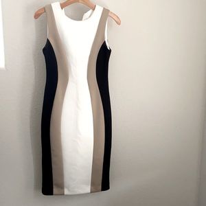 Calvin Klein white and black dress